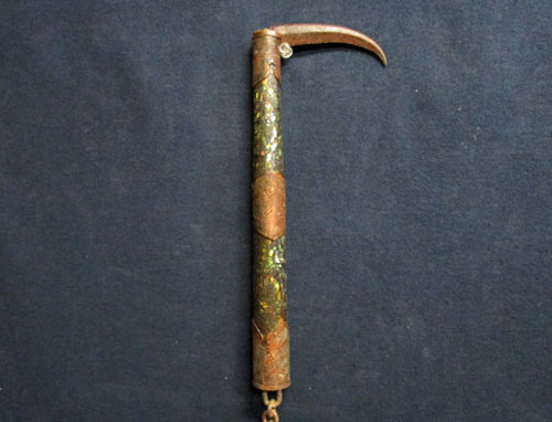 江戸期 武器装具 螺鈿宝飾がある 鎖鎌 忍者道具 忍び武具 江戸玩具 刀剣