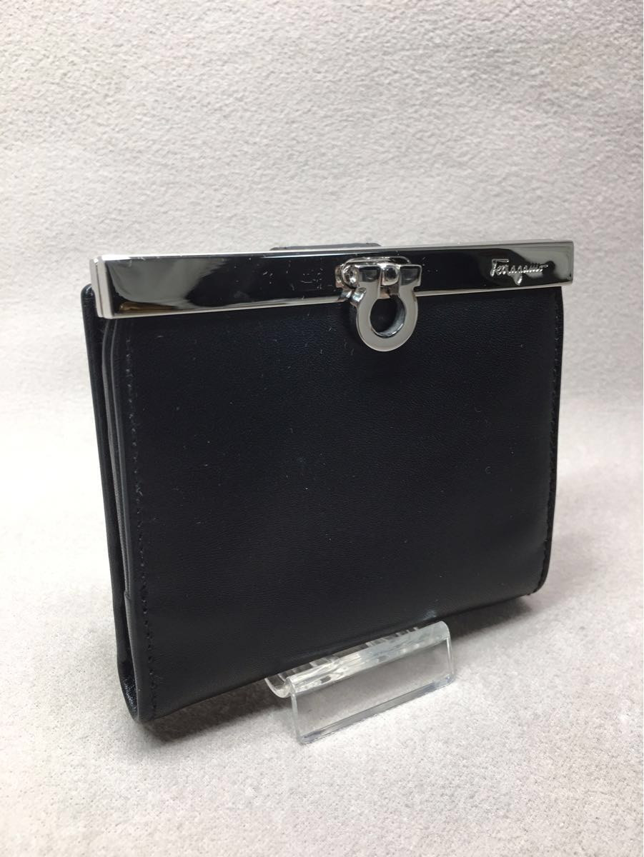 Salvatore Ferragamo サルバトーレフェラガモ 折財布 ガンチーニ 黒 12-2-23