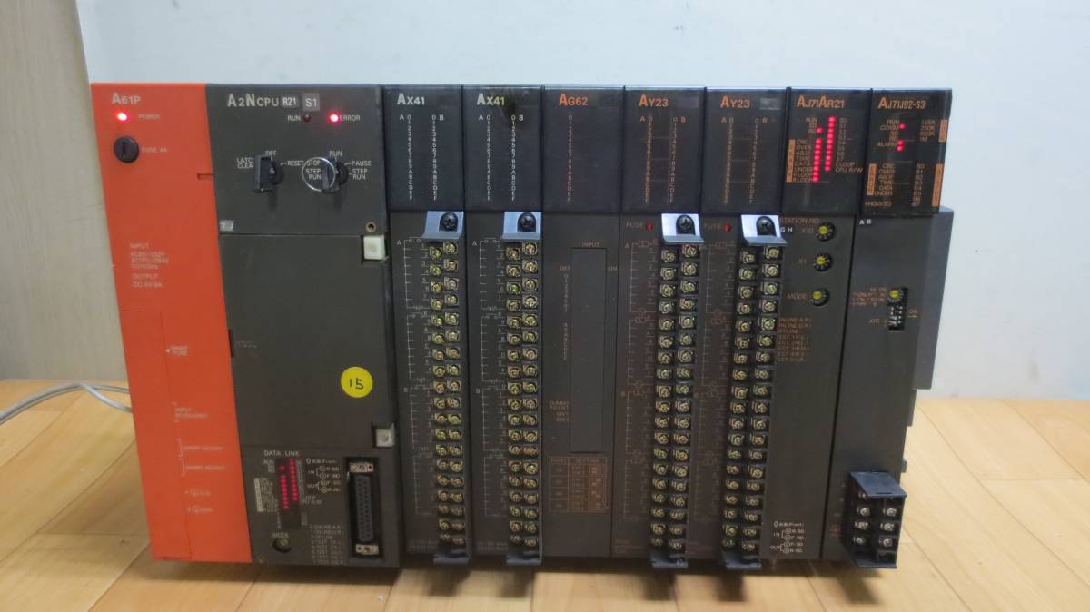 ★ 三菱シーケンサ A61P， A2NCPU R21 S1， AX41 (2台)， AG62， AY23 (2台) ， AJ71AR21， AJ71J92-S3★