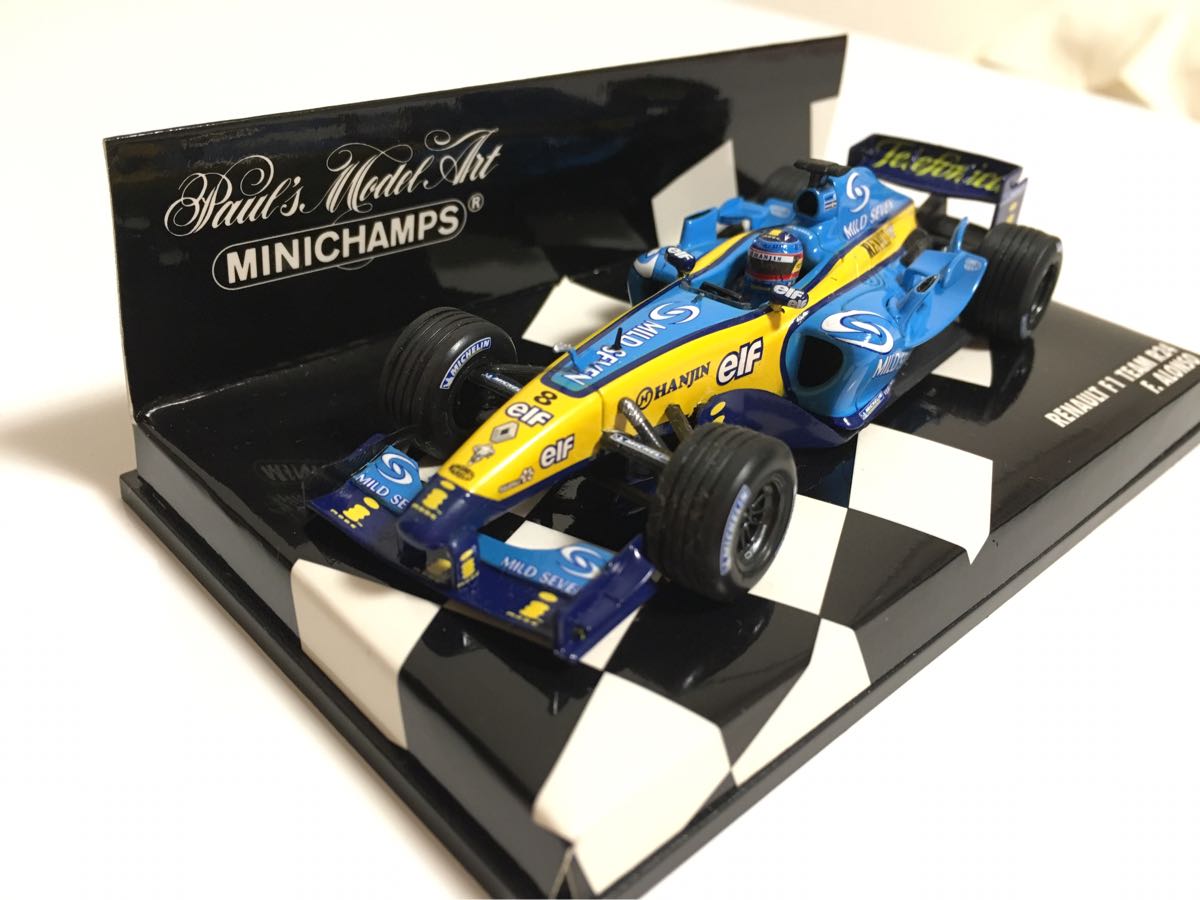 1円〜 ミニチャンプス 1/43 ルノーF1チーム R24 F.ALONSO、ザウバー