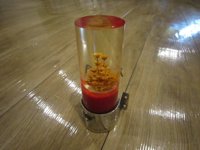 当時物 GOLDKING ゴールドキング 水中花 レッド ジャンク 豪華観光バス サロンバス シャンデリア デコトラ レア レトロ 旧車 壁掛け