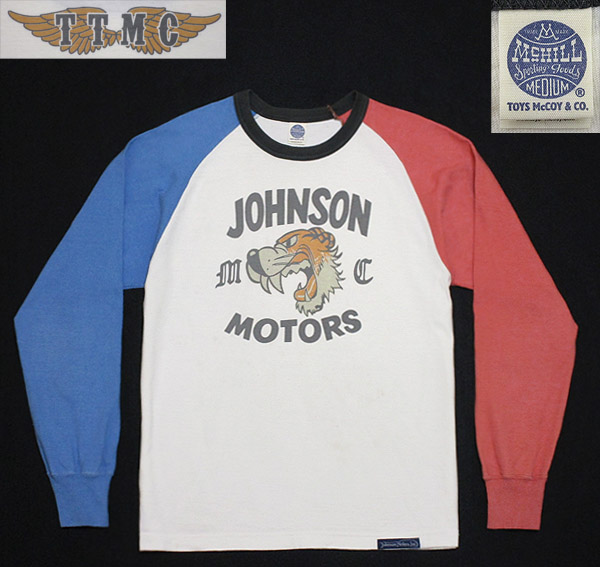 新作，限定SALE 廃盤レア トイズマッコイ MCHILL JOHNSON MOTORS 3トーン 染み込みプリントTシャツ フリーホイーラーズfewリアルマッコイズ(長袖Tシャツ)｜売買されたオークション情報、yahooの商品情報をアーカイ 男性用