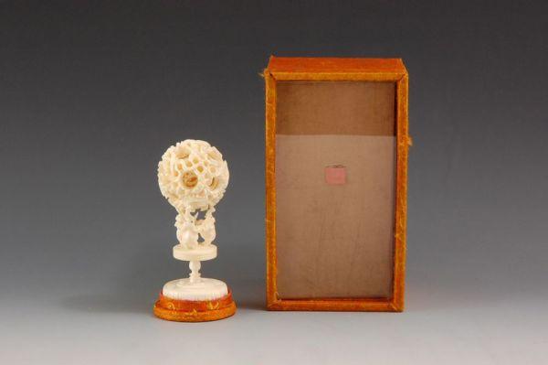 美7350　中国伝統工芸　本牙天球８層【本物保証】