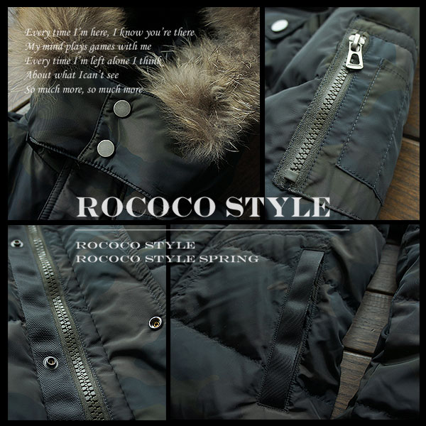 新品※国内未販売 高級 リアルファー迷彩 アウトドア 登山 ミリタリー系 ダウンジャケット/185-K607 迷彩ファー付きジャケット el1189 | elev fashion store powered by BASE