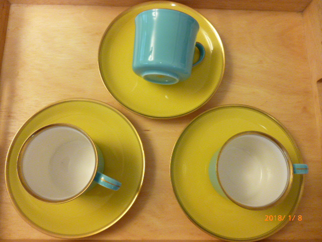 香蘭社 香蘭社 金彩 コーヒーカップ＆ソーサー 3客 セット OLD