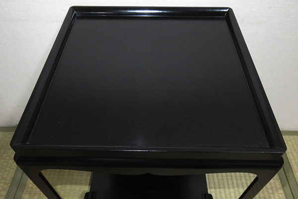 茶道具 棚 【宗旦好写 黒一閑塗 高麗卓 】紙箱 宗旦好写黒一閑塗 高麗