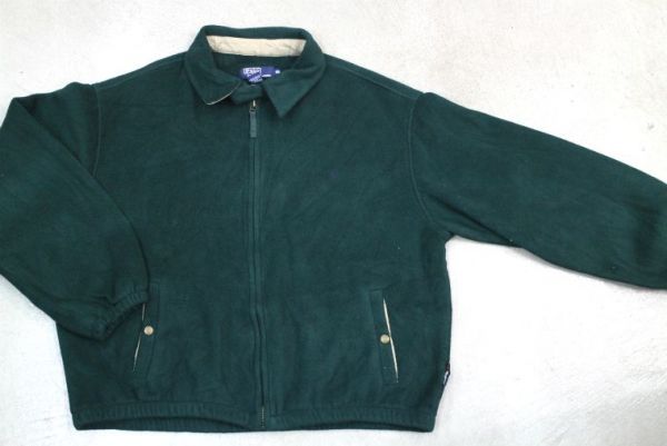 【古着 美品レアPoloRALPHLAUREN ドリズラージャケットタイプフリース緑XXL】ポロラルフローレン大きめサイズプレッピー90'sチンストhiphop