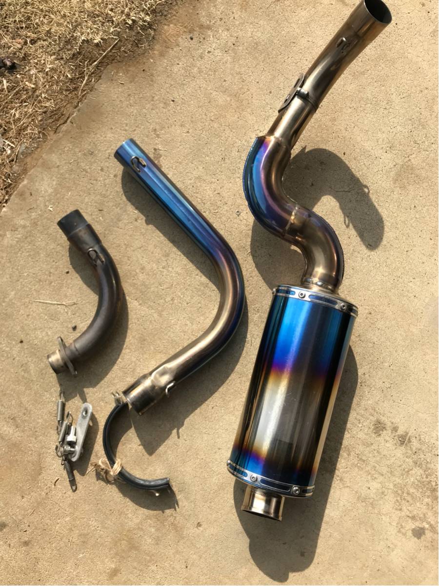 KSR110 社外マフラー Kファクトリー製 チタン センター出し センター
