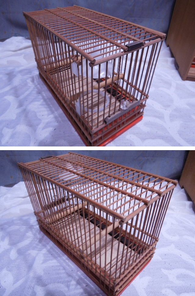 ⑭木箱 鳥かご6セット 移動用 鳥籠 寝箱 メジロ寝箱 竹製鳥籠 籠 飼育