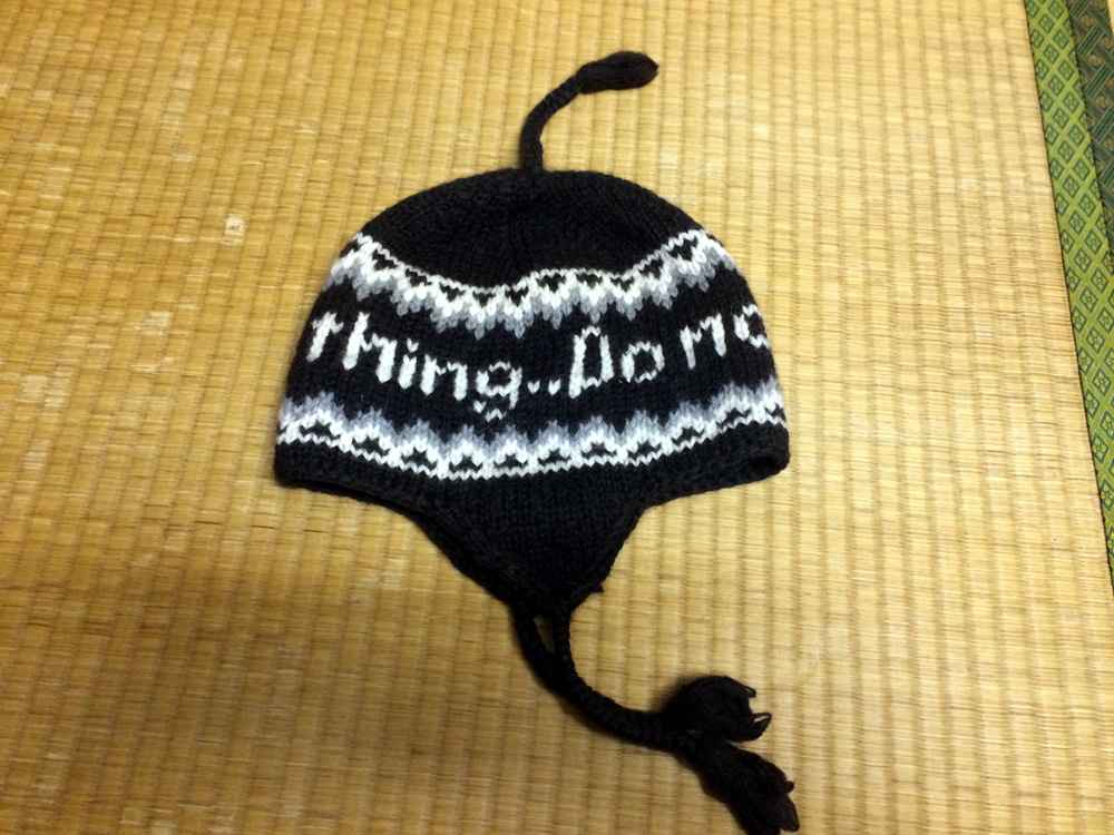グリーン Greenclothing ニット帽　DO NOTHING 美品 スノーボード ウエア、装備（男性用）