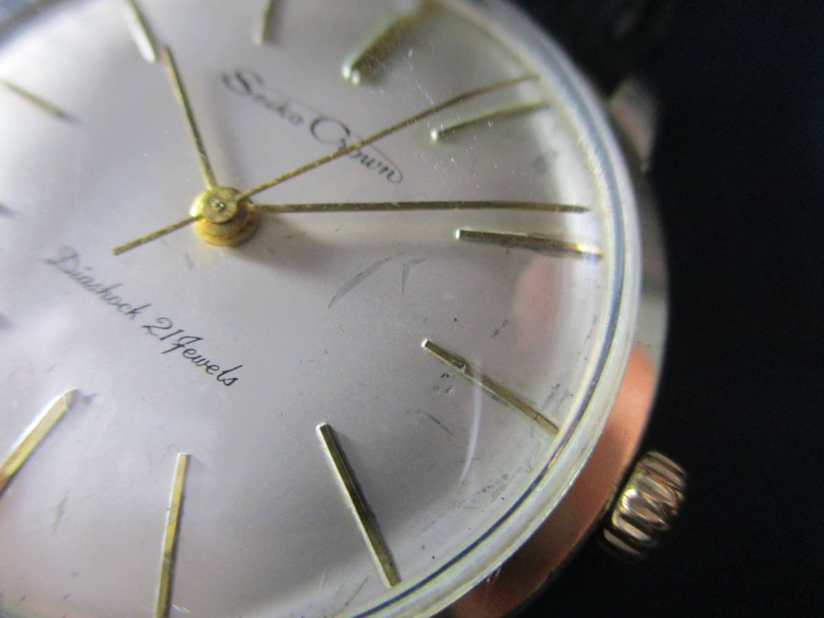 セイコー クラウン J14040 金メッキ 35mm Cal.560 19石 手巻 OH済 昭和 
