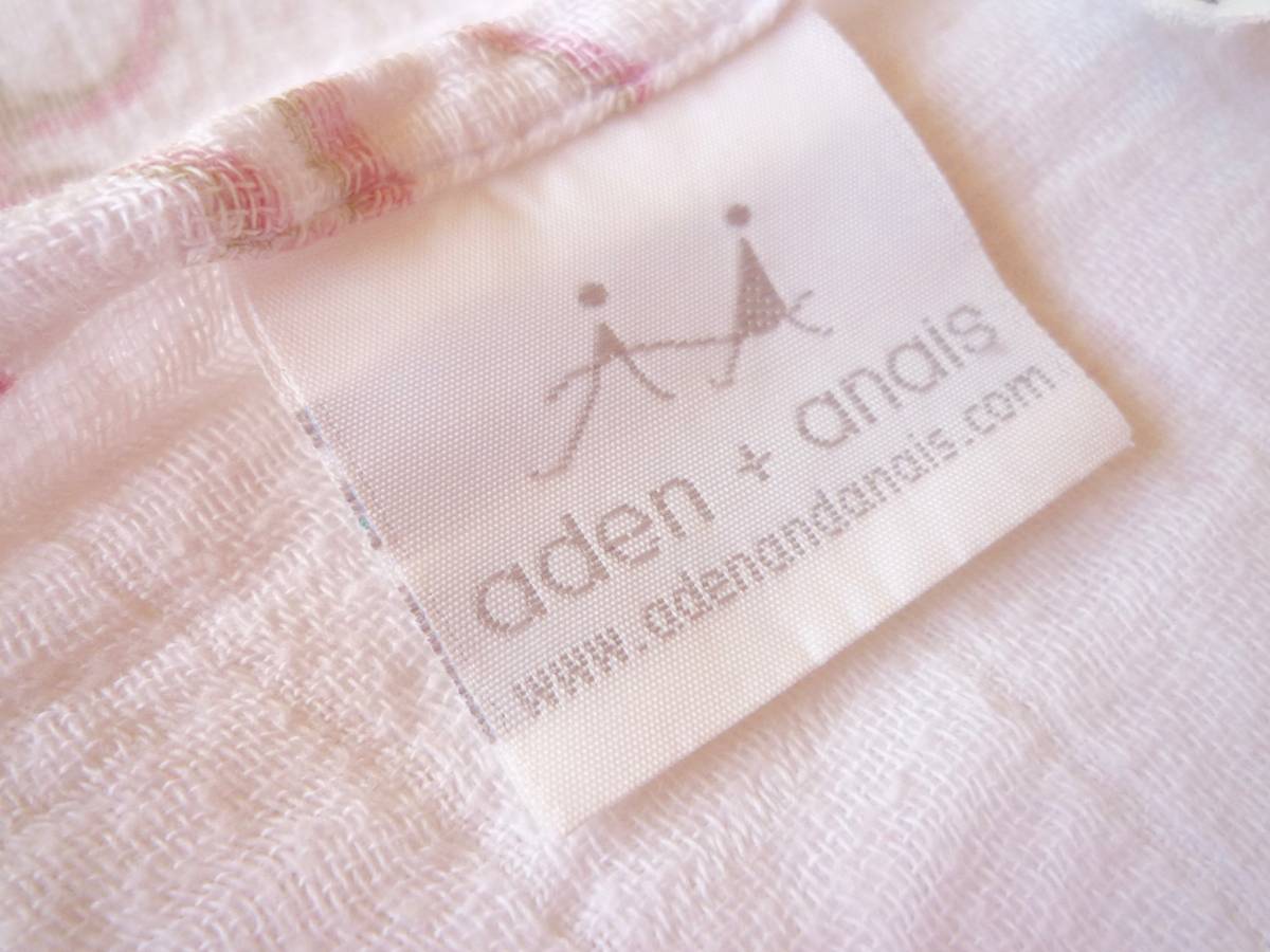 ★aden+anais★エイデンアンドアネイ おくるみ ２枚セット（ハート柄×星柄／オーガニックコットン／収納袋つき）_9