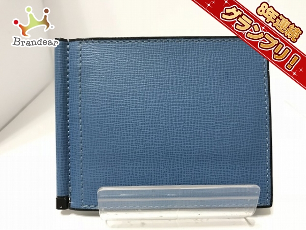 売れ筋のランキング ヴァレクストラ Valextra 財布 レザー ブルー