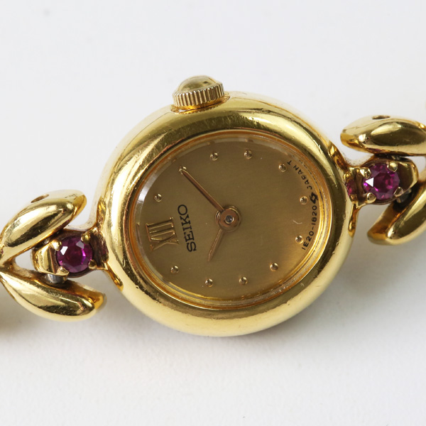 SEIKO セイコー レディース クォーツ ルビー 1E20-605A 腕時計 中古