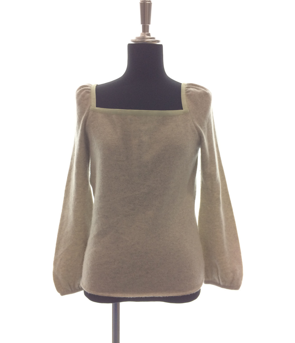 フォクシーブティック SIZE 40 (M) カシミヤ パフスリーブニット FOXEY
