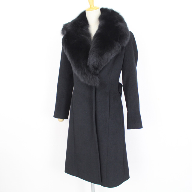 v20 本物 美品 セレブレイト ロングコート サイズ 38 シルバーフォックス ファー付き ブラック ベルト付き レディース コート | トレンチコート 20％OFFクーポン配布中 レディース JyoyuuBoutique（女優ブティック）スマホ即納 store