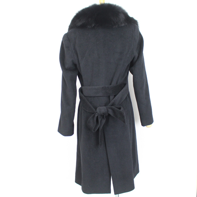 v20 本物 美品 セレブレイト ロングコート サイズ 38 シルバーフォックス ファー付き ブラック ベルト付き レディース コート | トレンチコート 20％OFFクーポン配布中 レディース JyoyuuBoutique（女優ブティック）スマホ即納 store