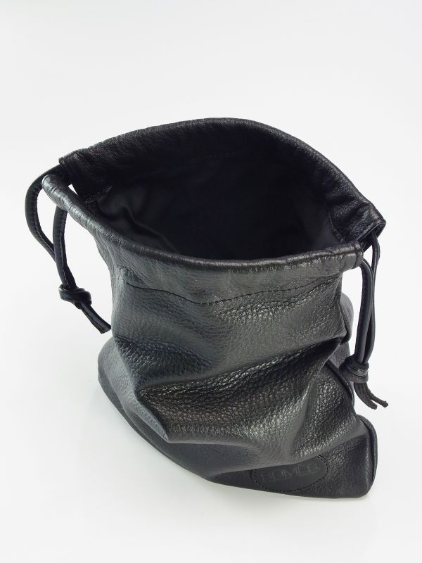 SOMES ソメス　巾着袋　レザー　牛革 Somes Saddle ソメスサドル 巾着ポーチ ブラウン レザー やや傷や汚れ