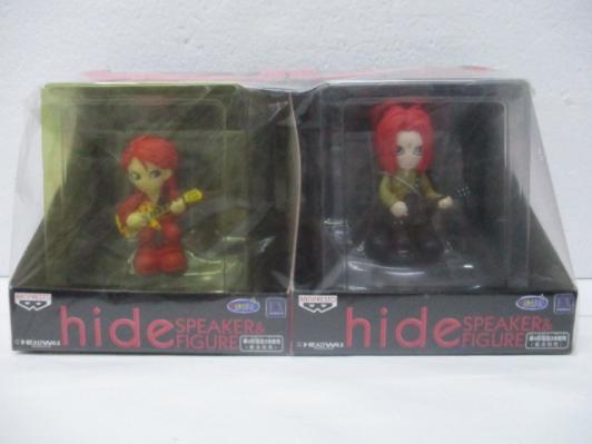 [34] # エックス XJAPAN hide ヒデ スピーカー＆フィギュア 2種セット 動作未確認 現状渡し品 バンプレスト