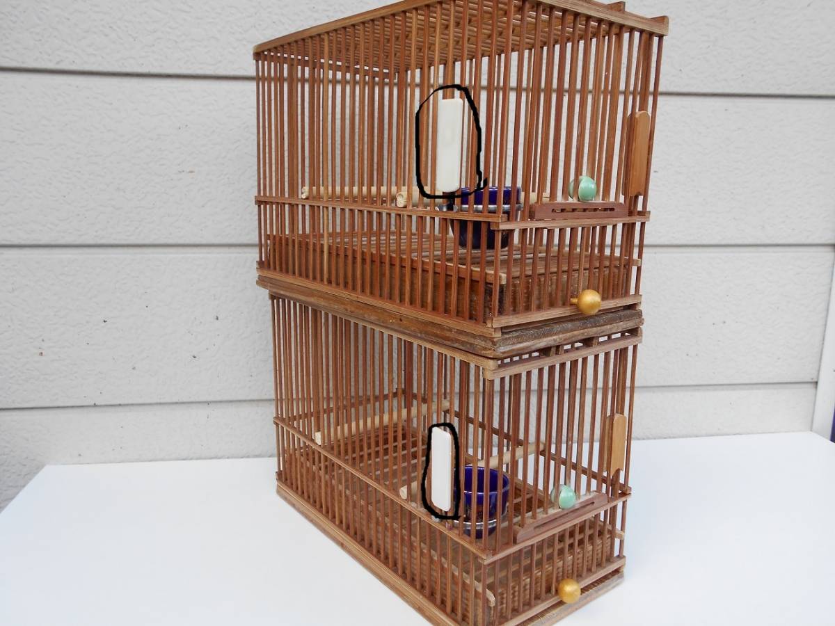 鳥用品 引き取り限定 メジロかごセット 大中小 付属品付き
