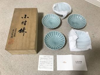 深川製磁☆青磁 菊割鉢 小付揃 未使用 大鉢 小鉢 深川製 青磁のYahoo