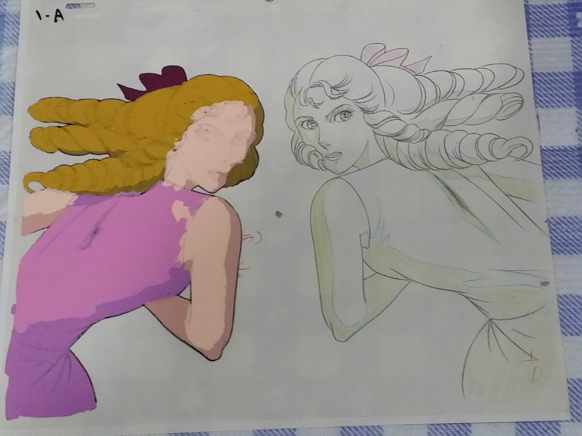 エースをねらえ　セル画　お蝶夫人　テレビ　アニメ　　　当時　レア エースをねらえ セル画.動画付き『お蝶夫人(竜崎麗香) ひろみの