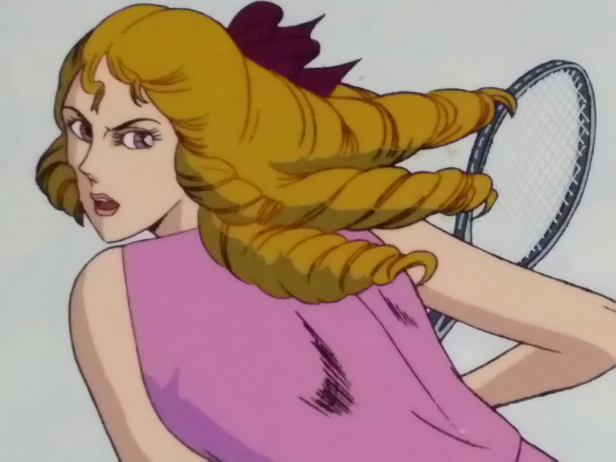 エースをねらえ　セル画　お蝶夫人　テレビ　アニメ　　　当時　レア エースをねらえ セル画.動画付き『お蝶夫人(竜崎麗香) ひろみの