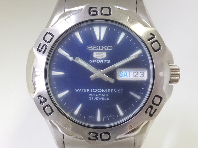未使用 稼働♪SEIKO5 SPOTS/セイコー5 スポーツ☆メンズ 腕時計 自動巻 23石☆7S36-00A0☆☆302-32
