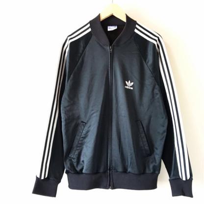 80s adidas ATP ジャージ ジャケット 黒 ブラック USA製 ビンテージ