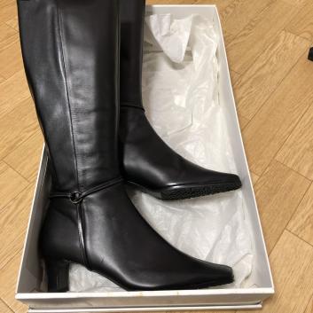 新品未使用 国産本革 ロングブーツ 24.5センチ EEE
