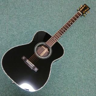 最新作，人気セール 生産完了品 表板イングルマンスプルース単板 backローズ単板 アリア AF-60 BLK エレアコ仕様 豪華アバロンインレイ 艶の黒(アリア)｜売買されたオークション情報、yahooの商品情報をアーカイブ 本体