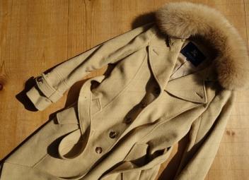 バーバリー ロンドン 高級 アンゴラ コート 36 フォックスファー 付