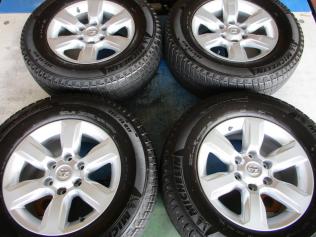 【中古】 プラド トヨタ 純正 17x7.5J 6H 139.7 +25 ミシュラン 265/65R17 4本 アルミ サーフ ランドクルーザープラド FJクルーザー 等
