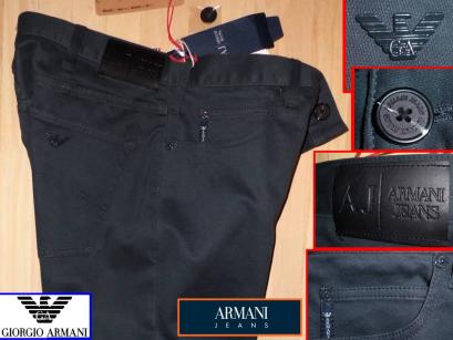 定価約3、5万円前後 ●フルダークグレー色が際立つ ●アルマーニ★ARMANI■多数装飾の5ポケット◆チノパンツ ■3２:W約8４cm★新品タグ付き
