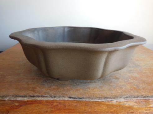 蟹園】常滑鉢 銭号（輪花） A-237 盆栽用具 花、園芸 【公式通販】