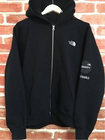希少 新品タグ付き ニセコ限定 正規品 THE NORTH FACE GRAVITY NISEKO FULLZIP HOODIE サイズL パーカー ノースフェイス 黒 即決