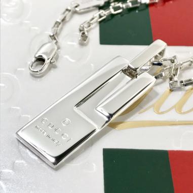 GUCCI グッチ Gロゴ ネックレス シルバー925 男女兼用 箱 保存袋付