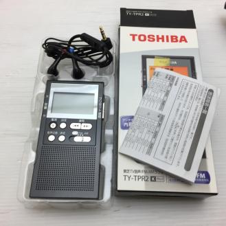 TY-TPR2 東芝 ラジオ | ワイドFM対応 : ブラック 少々 ワンセグTV音声⁄FM⁄