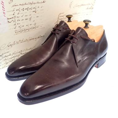 人気，100%新品 Roberto Ugolini Vass ロベルト ウゴリーニ プレーントゥ レザーシューズ シューツリー付 メンズ 41E 茶(25.5cm)｜売買されたオークション情報、yahooの商品情報をアーカイブ公開 - オークファン 25.5cm