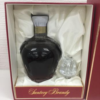 NA4580 未開栓! サントリー インペリアル ブランデー 600ml 箱付き 未開栓 古酒 サントリー インペリアル ボヘミアンガラス 替栓 箱