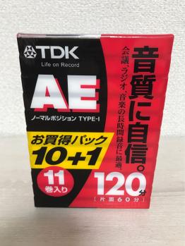 TDK AE 120分 11本 ノーマルポジション TYPE-1 カセットテープ 【公式
