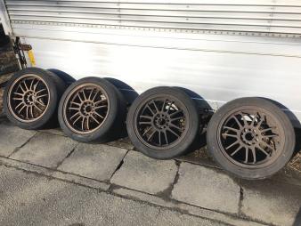 18030604L4 レイズ RAYS VOLKRACING ボルクレーシング 17×9JJ 8JJ PCD114.3 DIREZZA DZ101おまけ 235/45R17 255/40R17【送料6400円～】