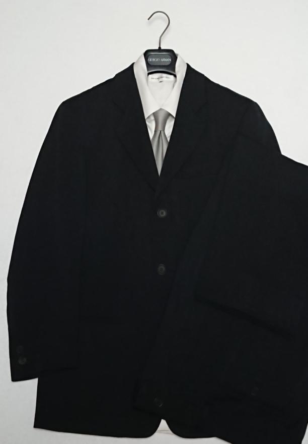 美品【黒ラベル】GIORGIO ARMANI/ジョルジオ アルマーニ/灰黒系/シルク