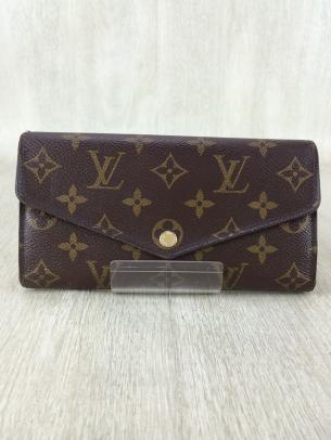 LOUIS VUITTON◆ポルトフォイユ・サラ_モノグラムトランクコレクション/PVC/BRW