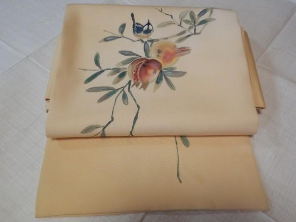 爆買い，限定SALE 14651名古屋帯 染め帯 塩瀬 ざくろ 鳥 ほぼ(仕立て上がり)｜売買されたオークション情報、yahooの商品情報をアーカイブ公開 - オークファン 仕立て上がり