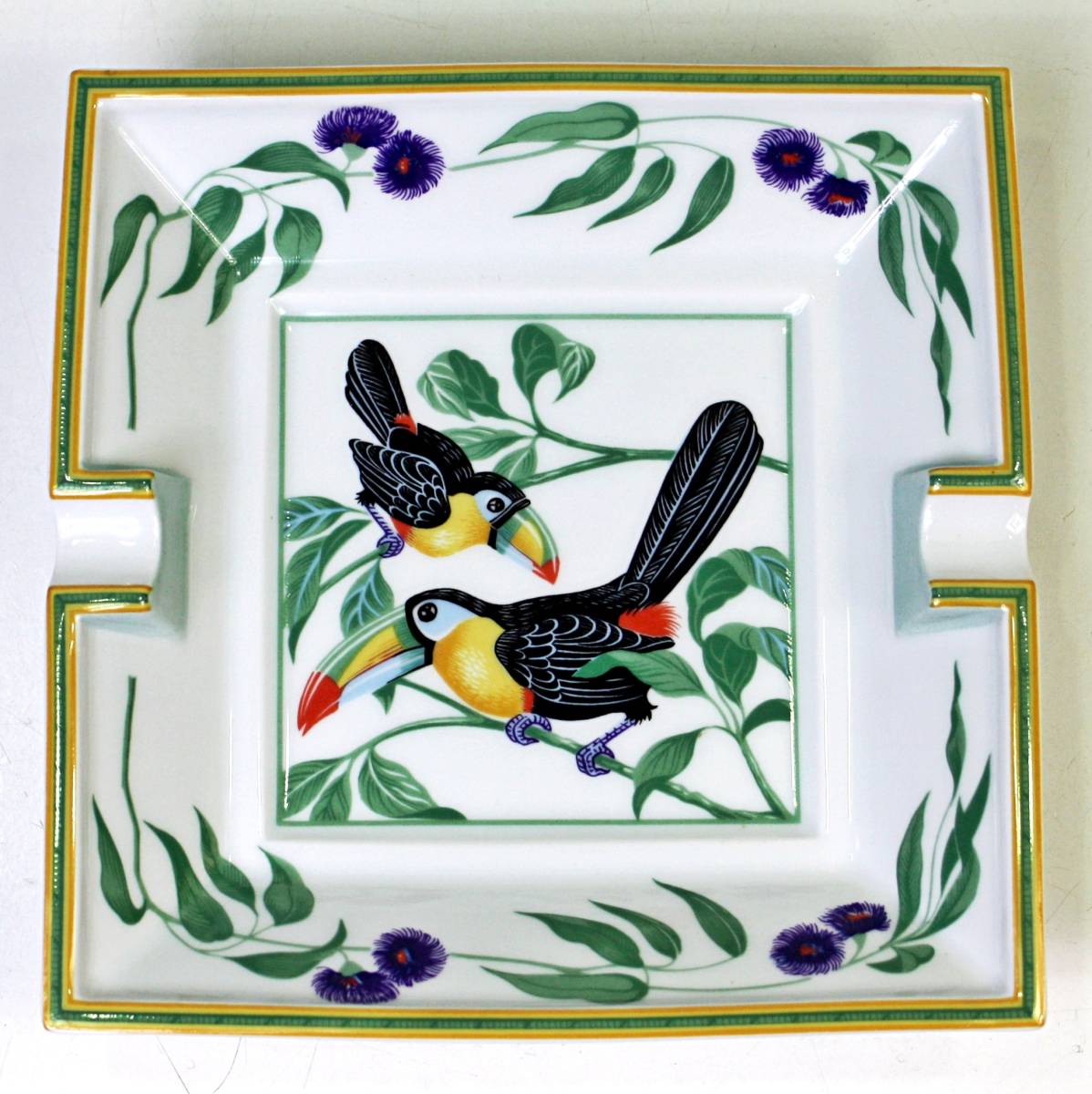 HERMES エルメス アッシュトレイ トゥカン 陶器 鳥柄 トゥカン⁄Toucans