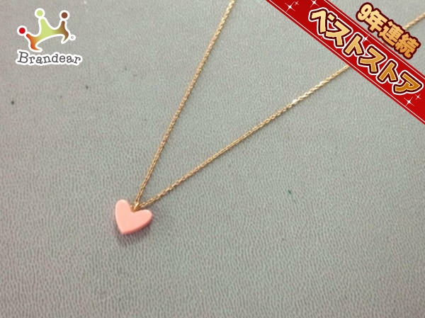 アーカー AHKAH アクセサリー（首） ネックレス K18YG×サンゴ ピンク