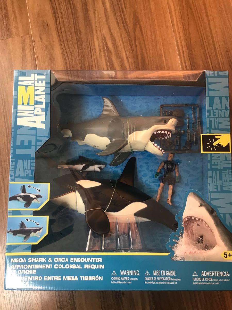 アニマルプラネット プレイセット great white shark and killer whale