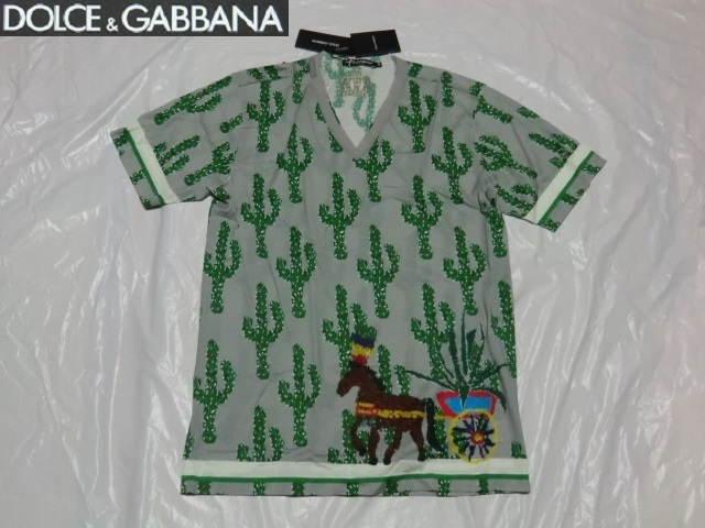 【人気セール】DOLCE&GABBANA リッチな ミセる G8GT5T 存在感抜群 ちょいワル大人の極上デザインTシャツ ＜48＞ イタリア製 ドルガバ LEON(48)｜売買されたオークション情報、yahooの商品情報をアーカイブ公開 - 男性用