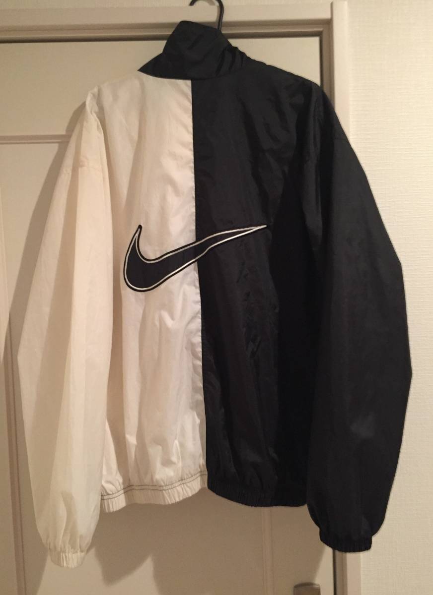 90's NIKE BIG SWOOSH ナイロンジャケット バイカラー Lサイズ
